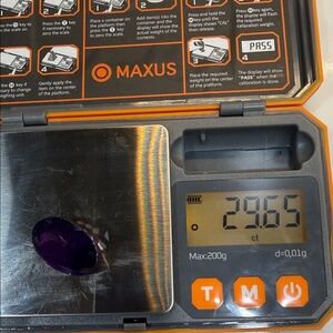 Brilliant oval natural India Amethyst Purple Gemstone.